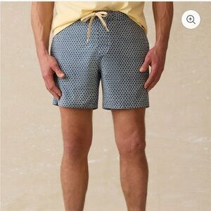Faherty Biarritz Boardshort in Fishscale Redux